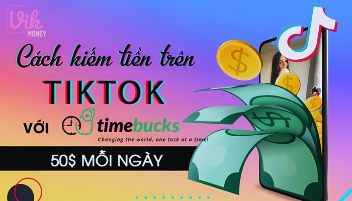 Timebucks – App xem video Tiktok kiếm tiền